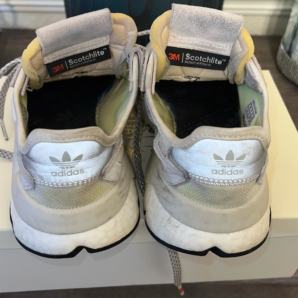 Adidas Light Gray and White Sneakers - Picture 2 of 3